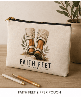 Faith Feet Zipper Pouch