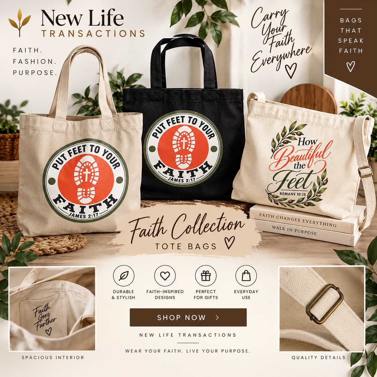 Small Custom Canvas Tote Bag